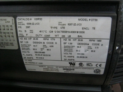 Двигатель 3-фазный NIDEC MOTOR (#1256934) фото 2